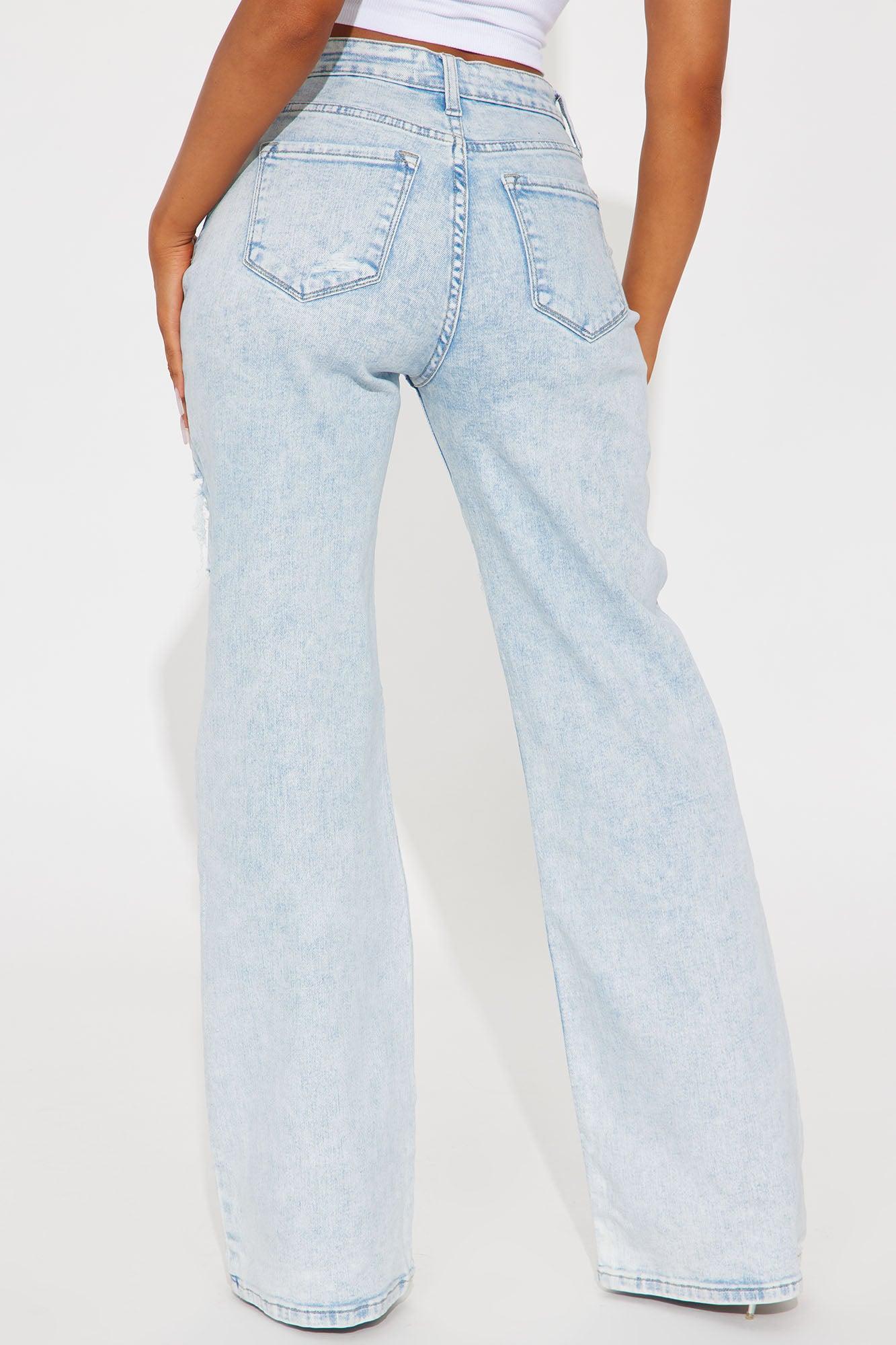 Remi Ripped Stretch Baggy Jeans - Vintage Wash Product Image