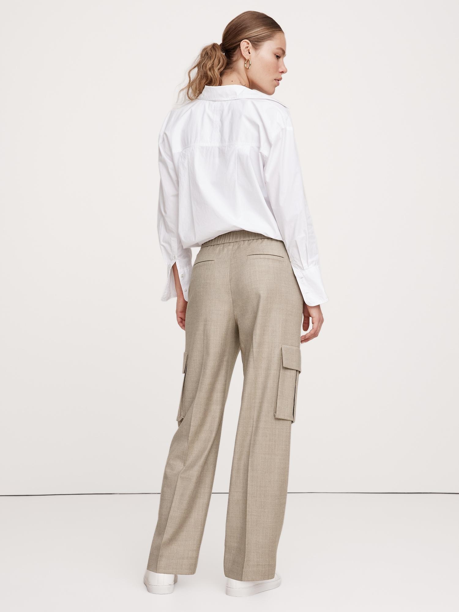 Pull-On Wool Flannel Cargo Pant Product Image