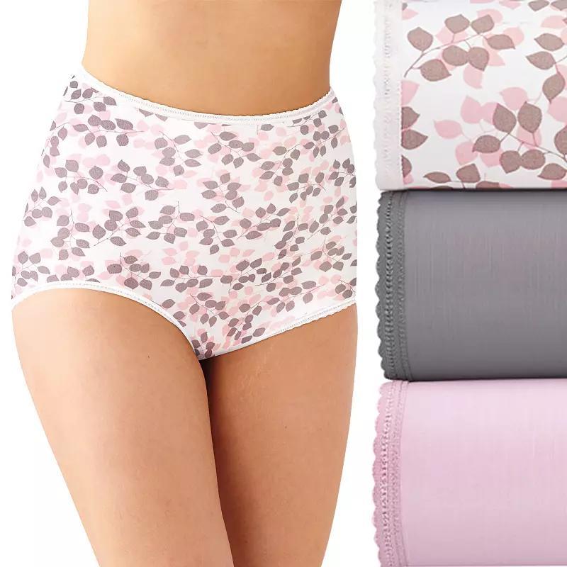 Bali Skimp Skamp 3-Pack Brief Underwear DFA633, Women's, Size: 7, Pink Glass Blue Product Image