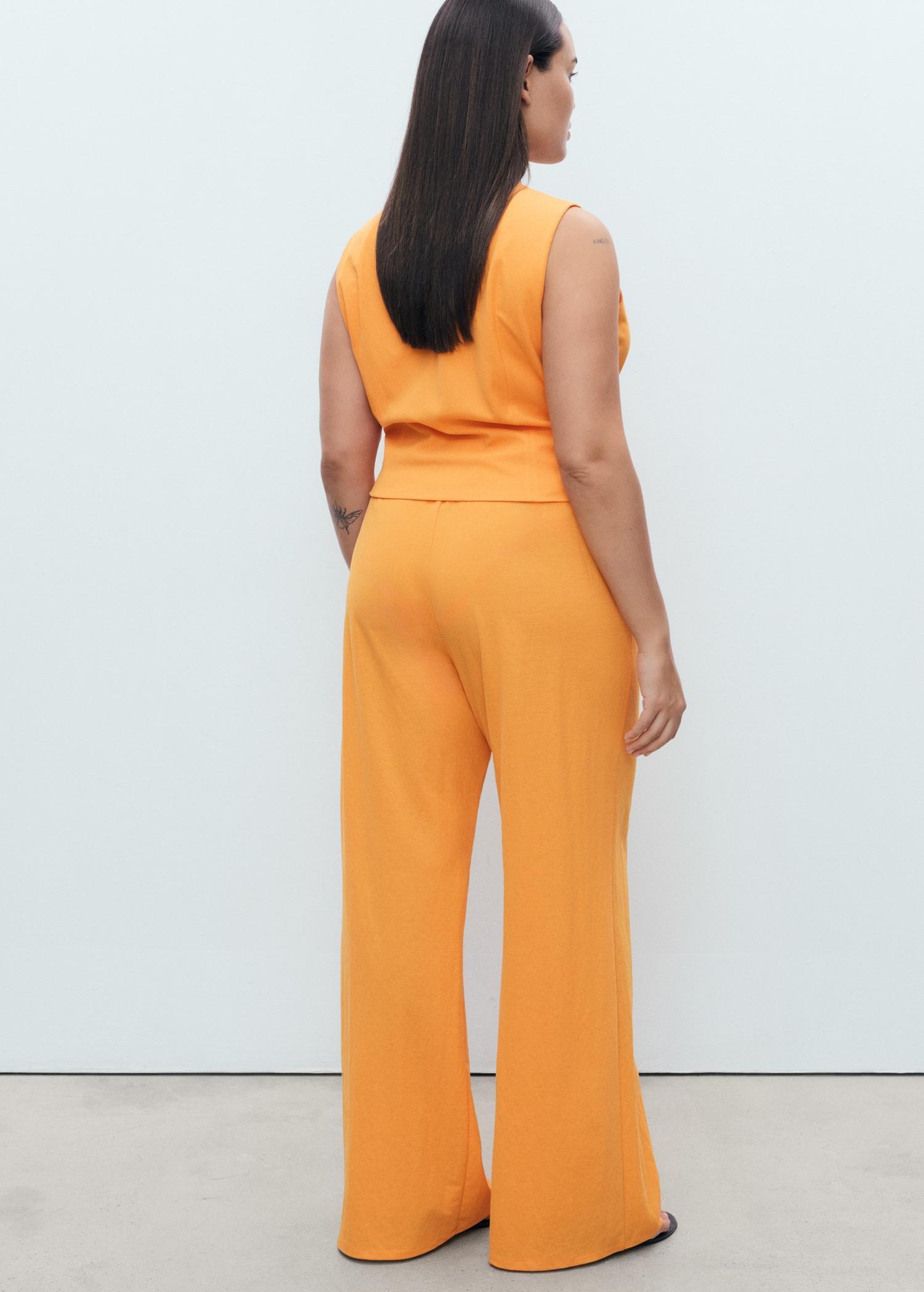 Flowy straight-fit pants - Women | MANGO USA Product Image