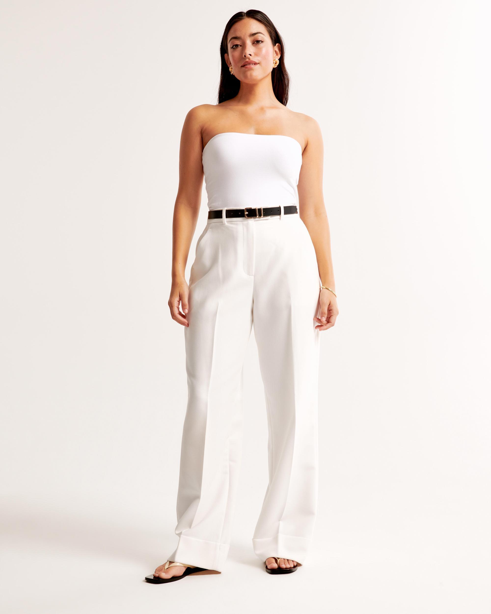 Curve Love Cuffed Hem Tailored Wide Leg Pant Product Image