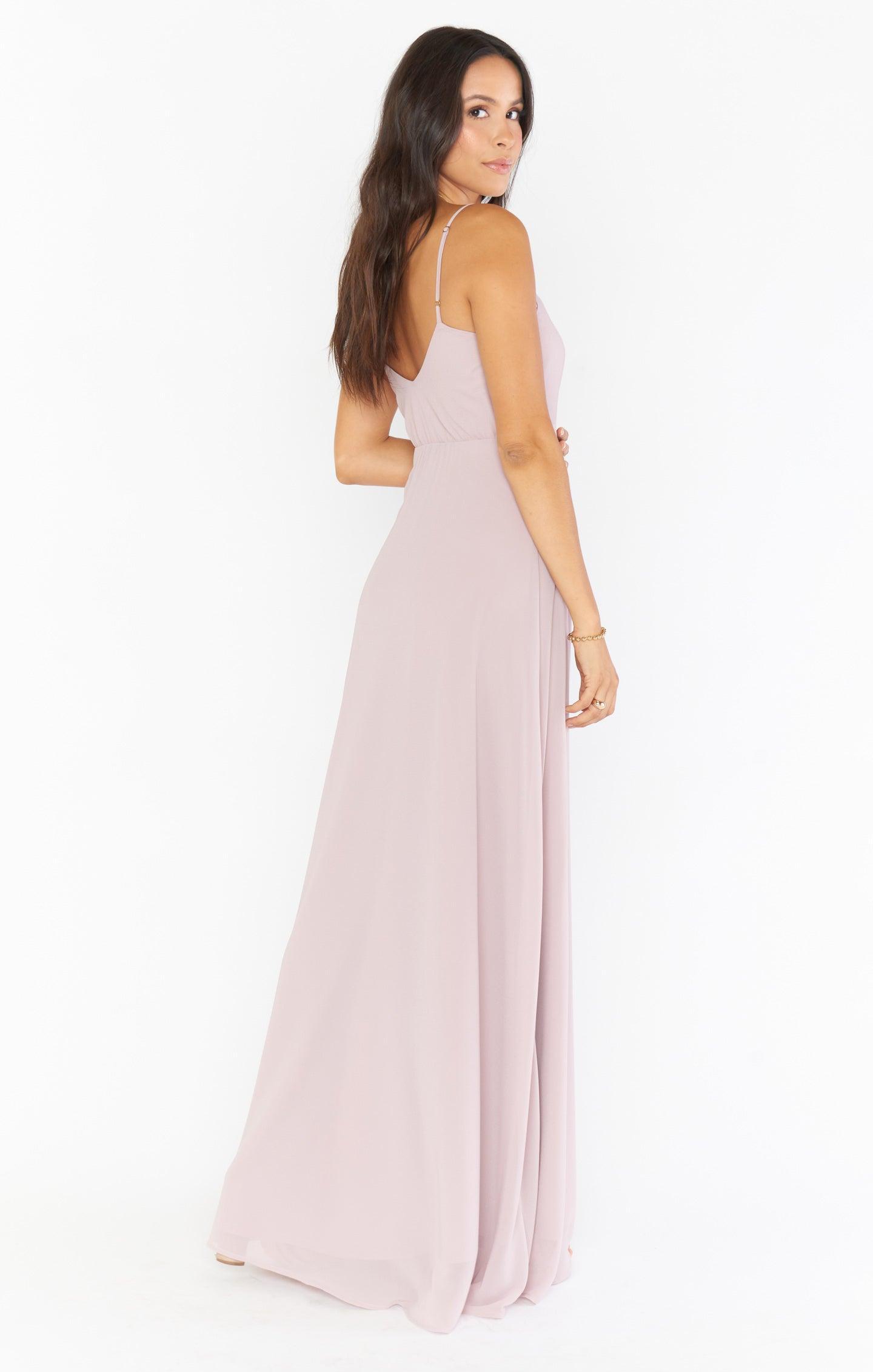 Faith Maxi Dress ~ Steel Blue Chiffon Product Image