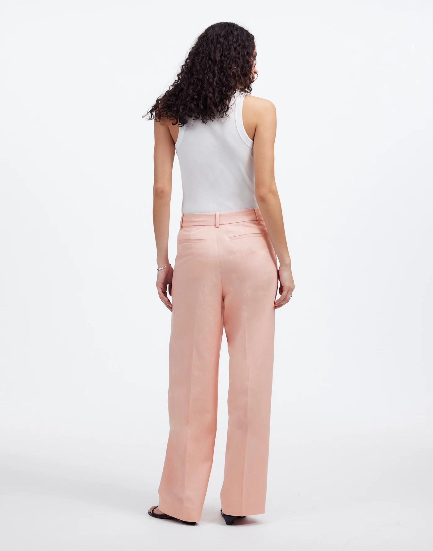 Tall Slouchy Straight Pants in Drapey Twill Product Image