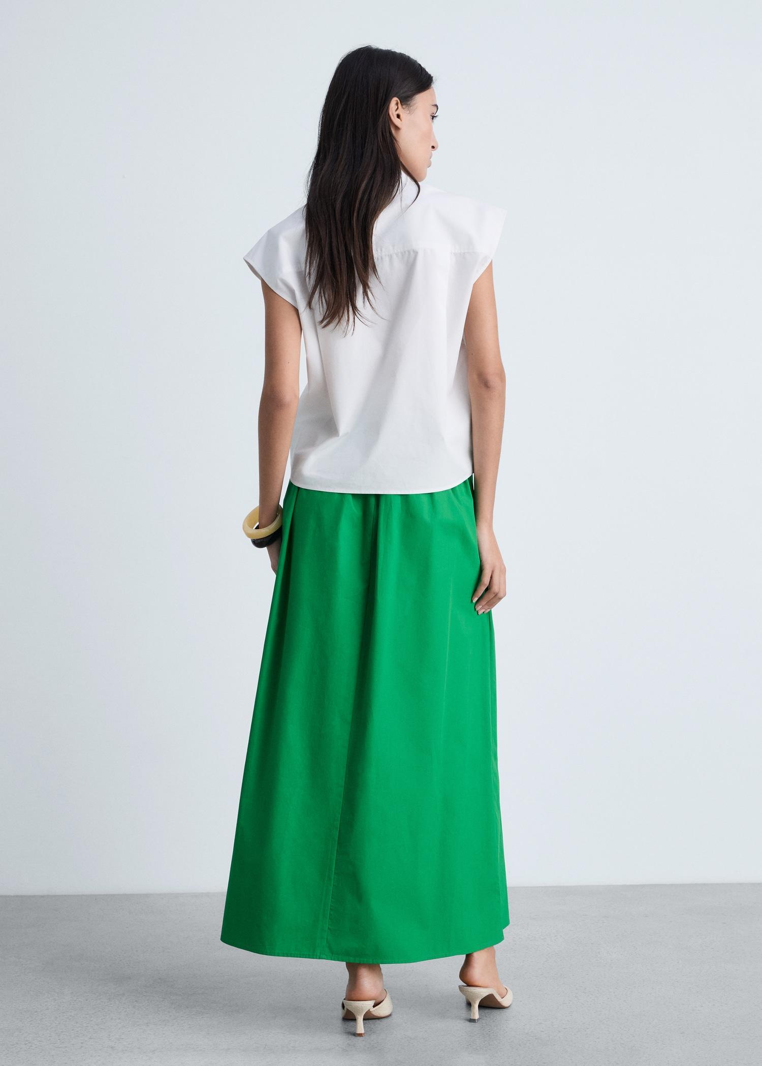 Flared cotton skirt - Women | MANGO USA Product Image