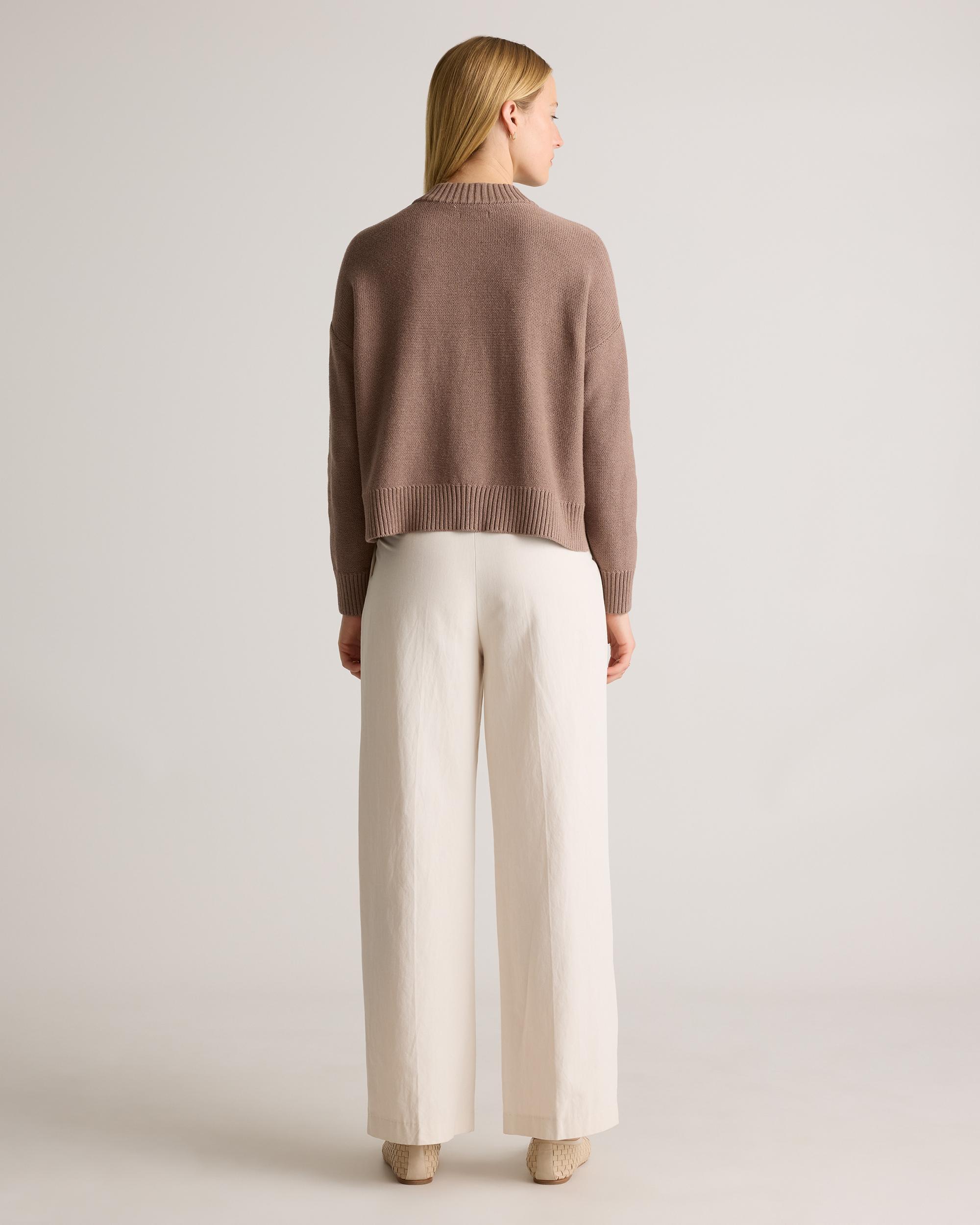 Quince | Women's Cropped Cardigan Sweater Organic Cotton Product Image