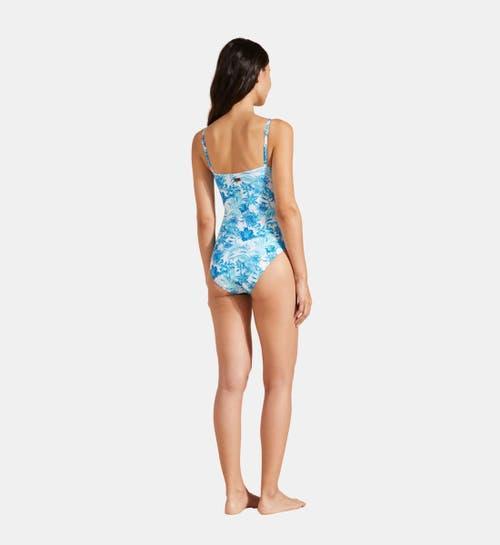 Womens Tahiti Flowers One-Piece Swimsuit Product Image