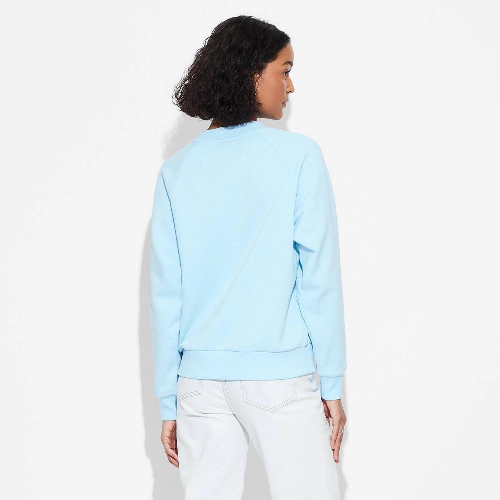 Womens Park City Ski Club Graphic Sweatshirt - Light Blue Product Image