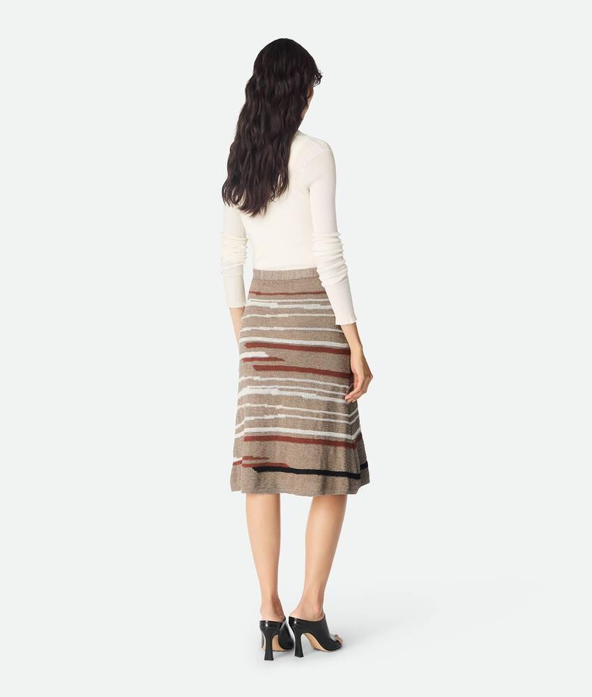 Women's Linen And Cotton Skirt in Stonemel/maple/chalk Product Image