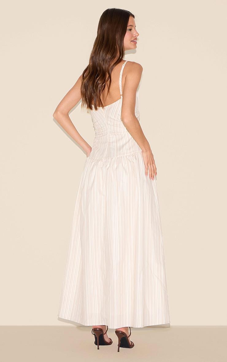 Stone Stripe Ruched Strappy Midaxi Dress Product Image