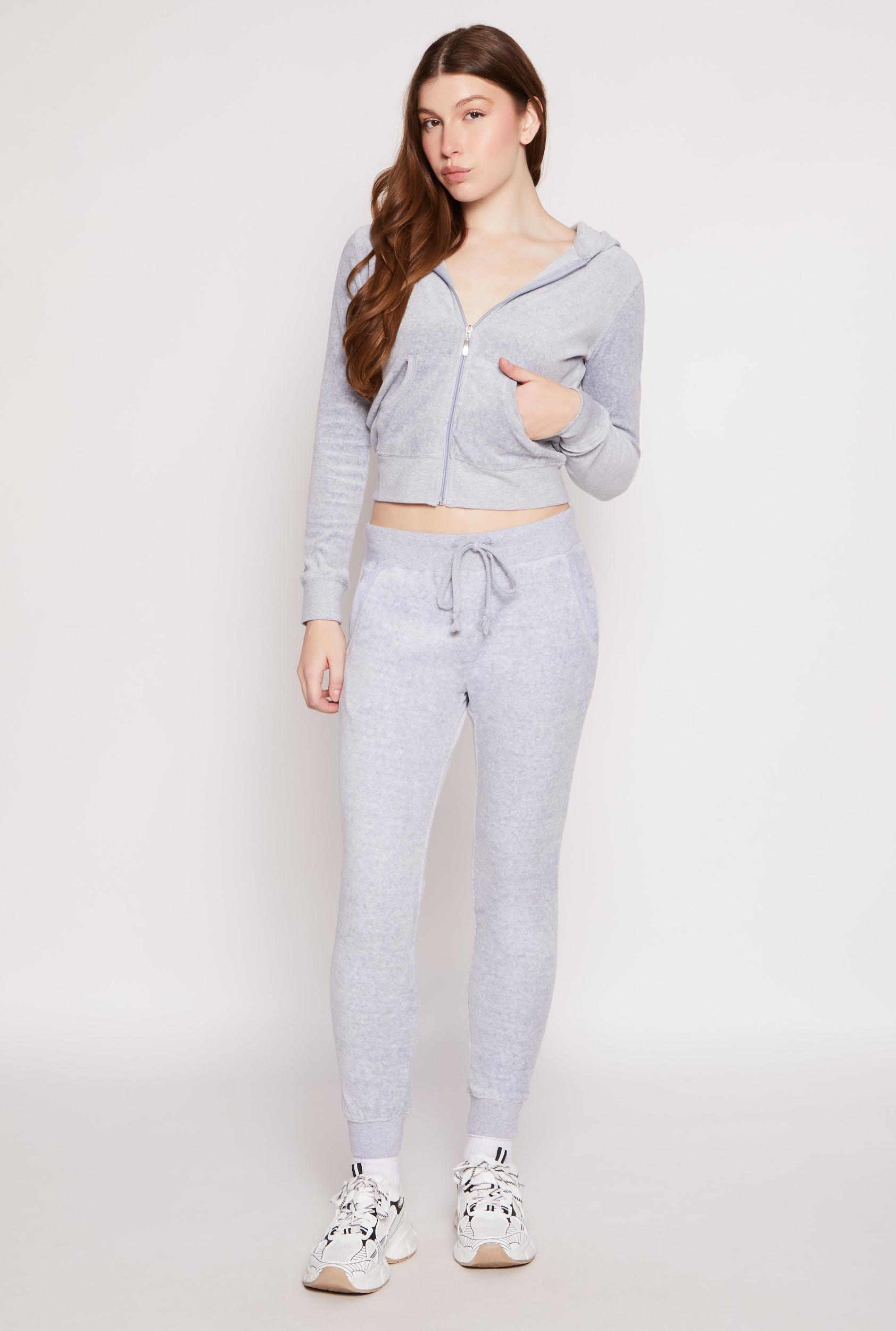 Womens Basic Velour Joggers Product Image