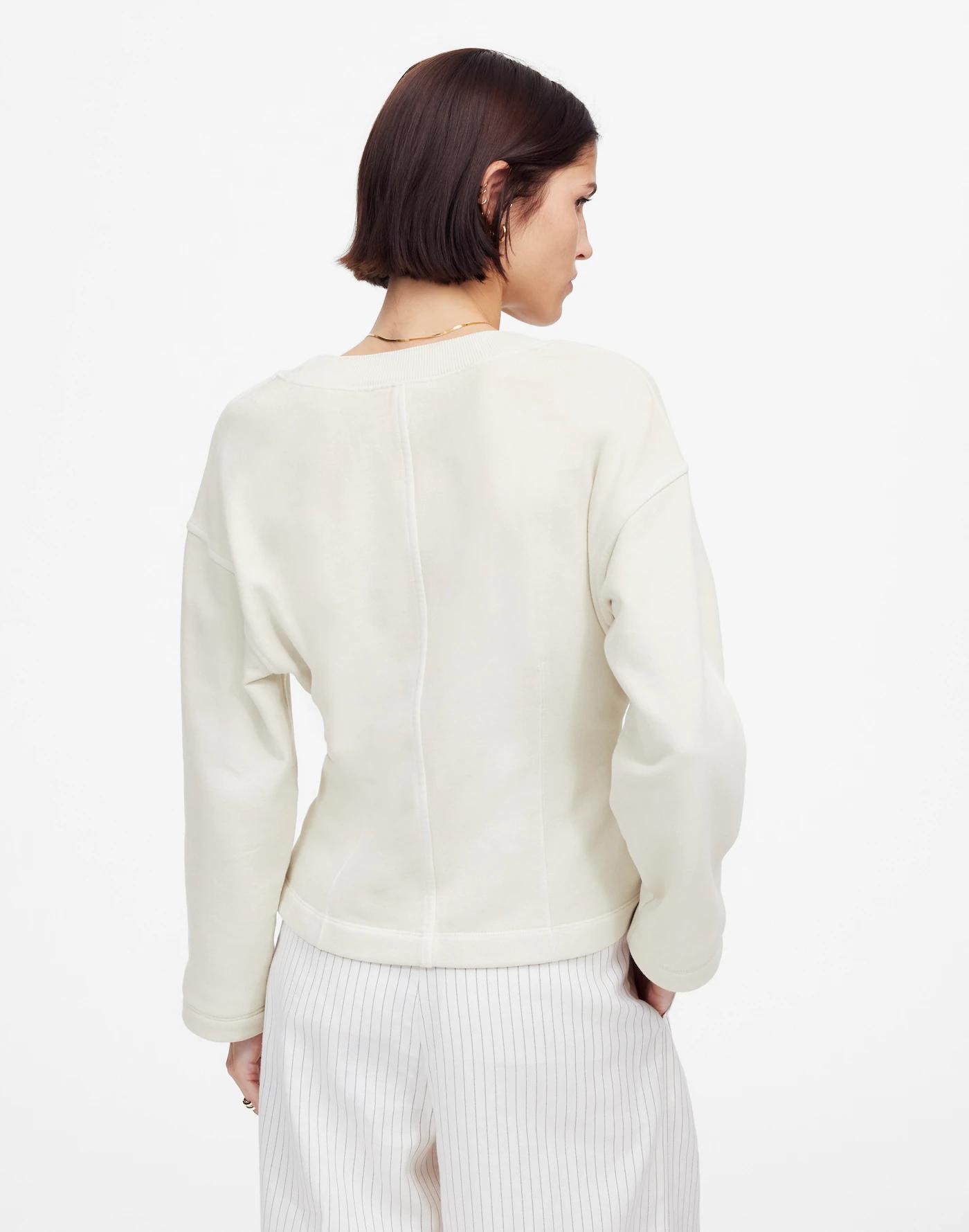 Darted Cardigan Sweatshirt Product Image