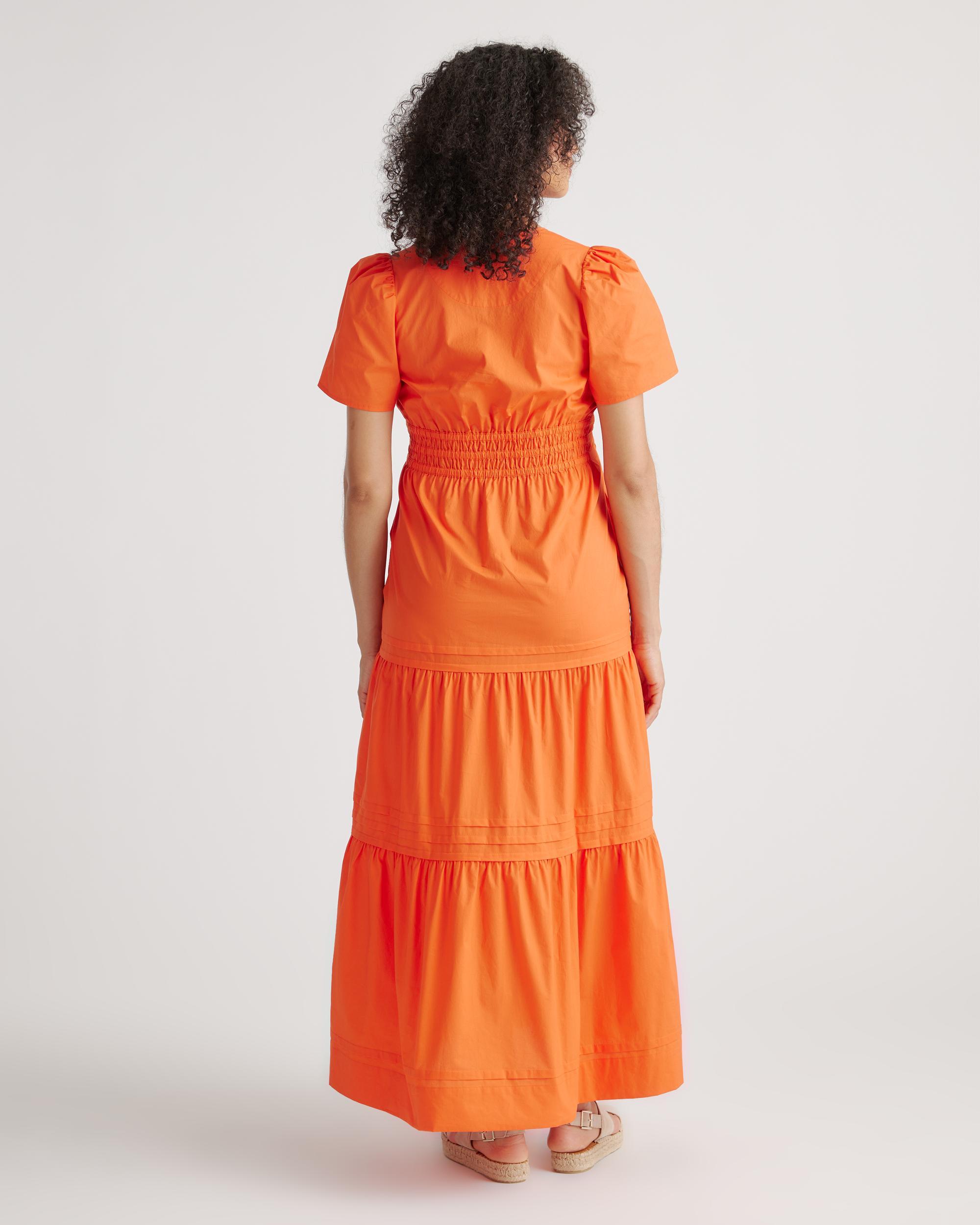 Quince | Women's Poplin Maternity Tiered Maxi Dress Size XL, Organic Cotton Product Image