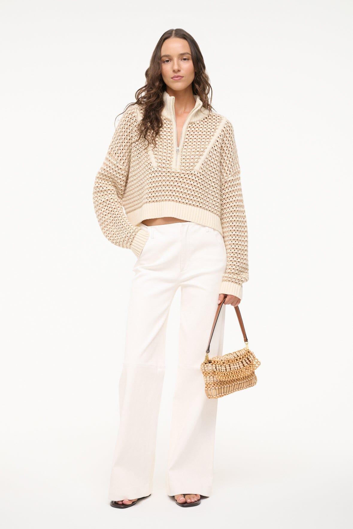 CROPPED HAMPTON SWEATER | BREEZE CREME Product Image