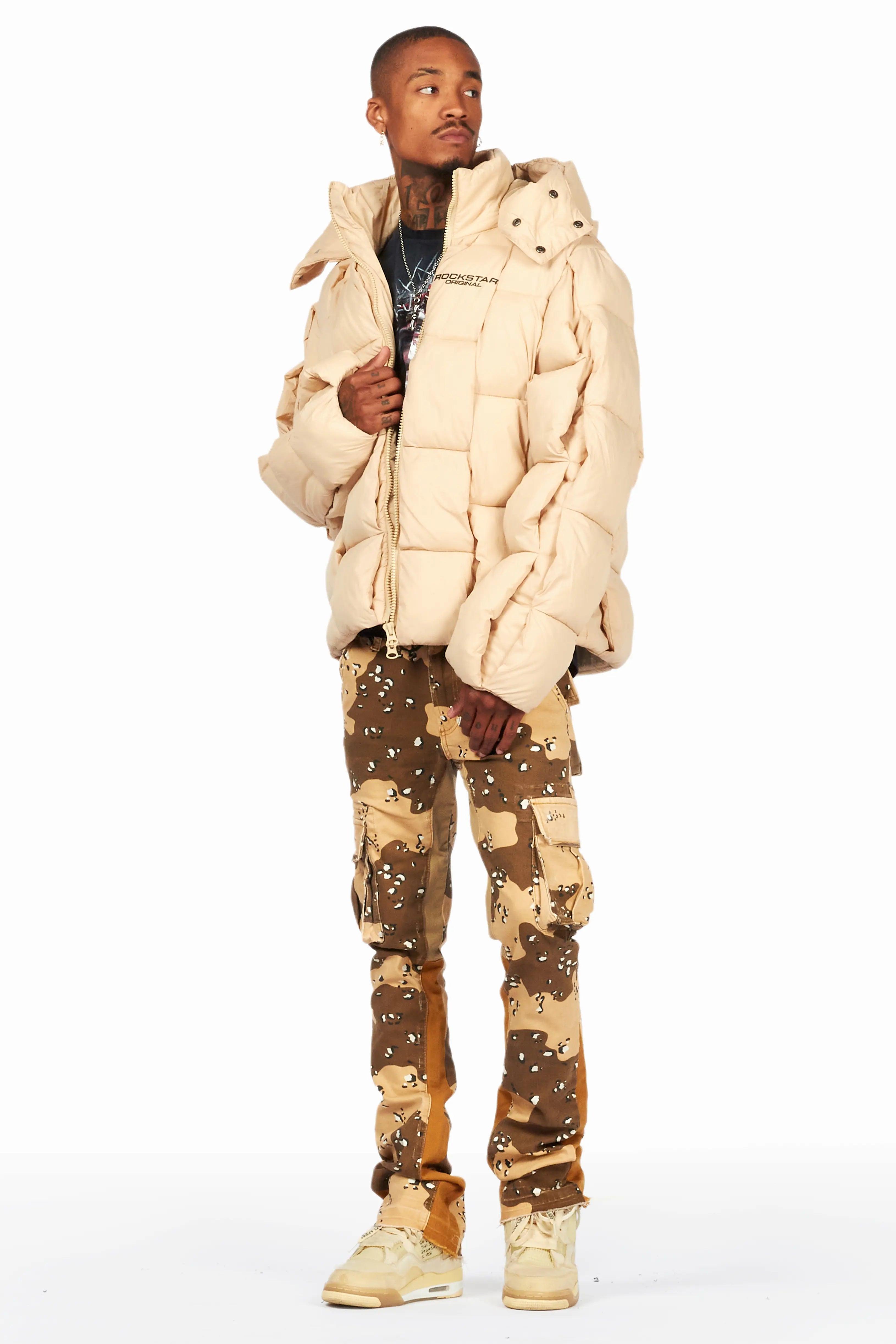 Boys Kirrem Desert Camo Stacked Flare Jean Boys Product Image