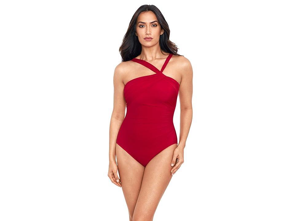 Miraclesuit Rock Solid Europa Asymmetric Underwire One Piece Swimsuit Product Image