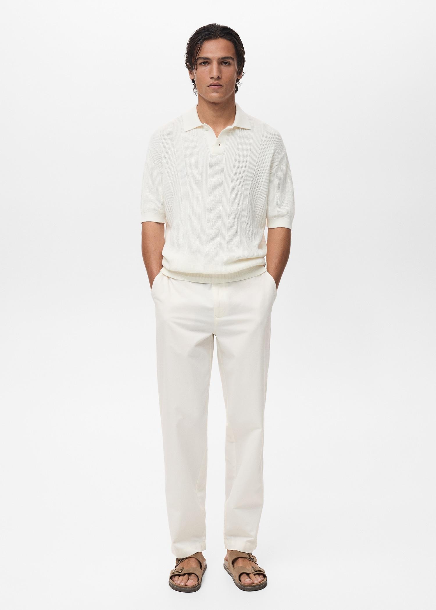 Regular-fit linen pants - Men | MANGO USA Product Image
