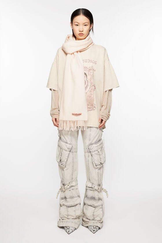 Fringe wool scarf – Narrow Product Image