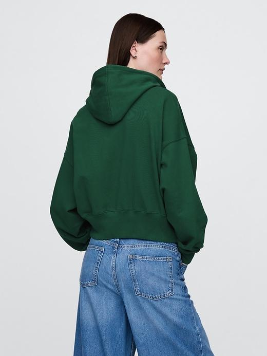 Heavyweight French Terry Oversized Zip Wedge Hoodie Product Image