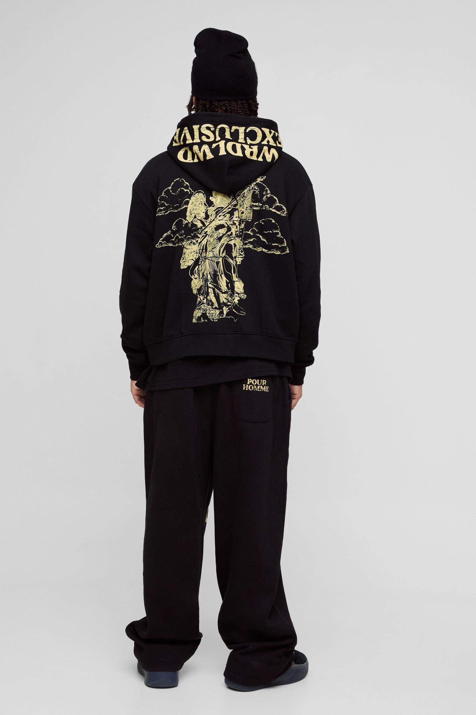 Relaxed Fit Official Print Sweatpants | boohooMAN USA Product Image