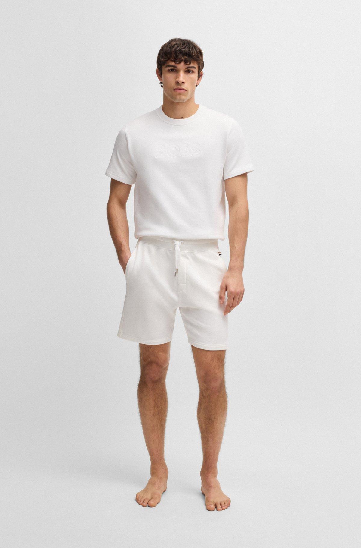 Cotton-terry T-shirt with embroidered logo Product Image