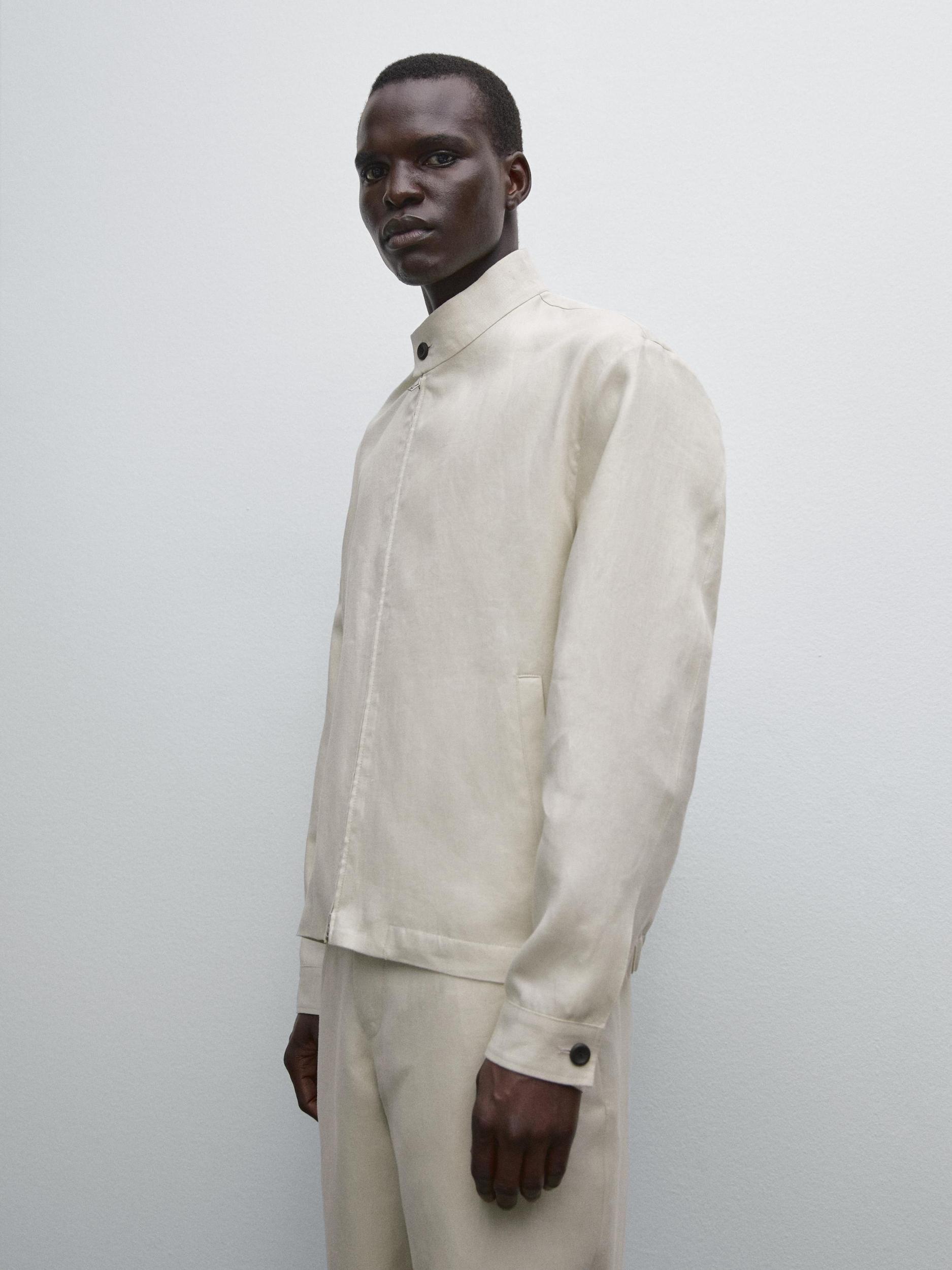 100% linen lightweight jacket Product Image
