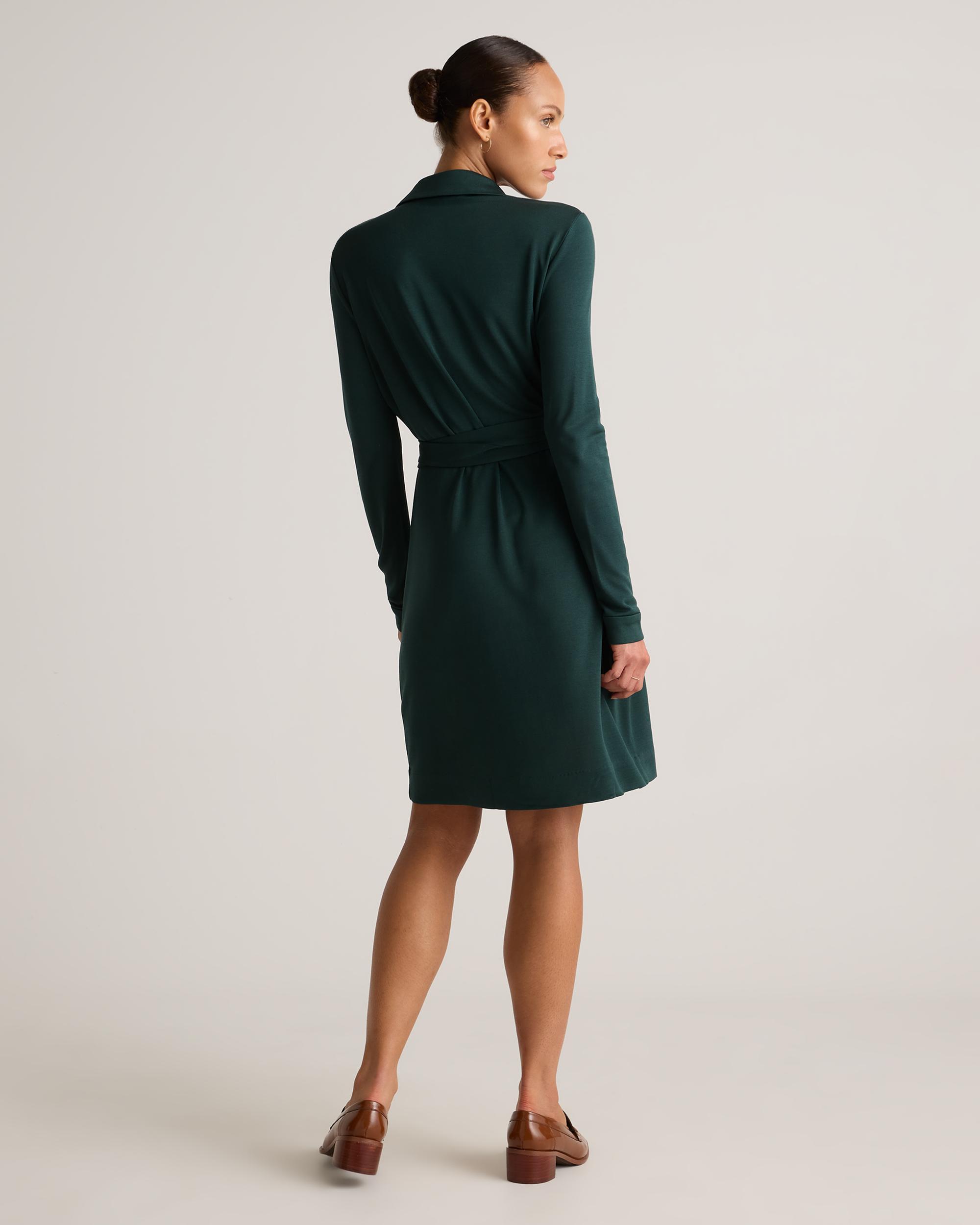 Quince | Women's 100% Silk Jersey Mini Wrap Dress Size XS Product Image