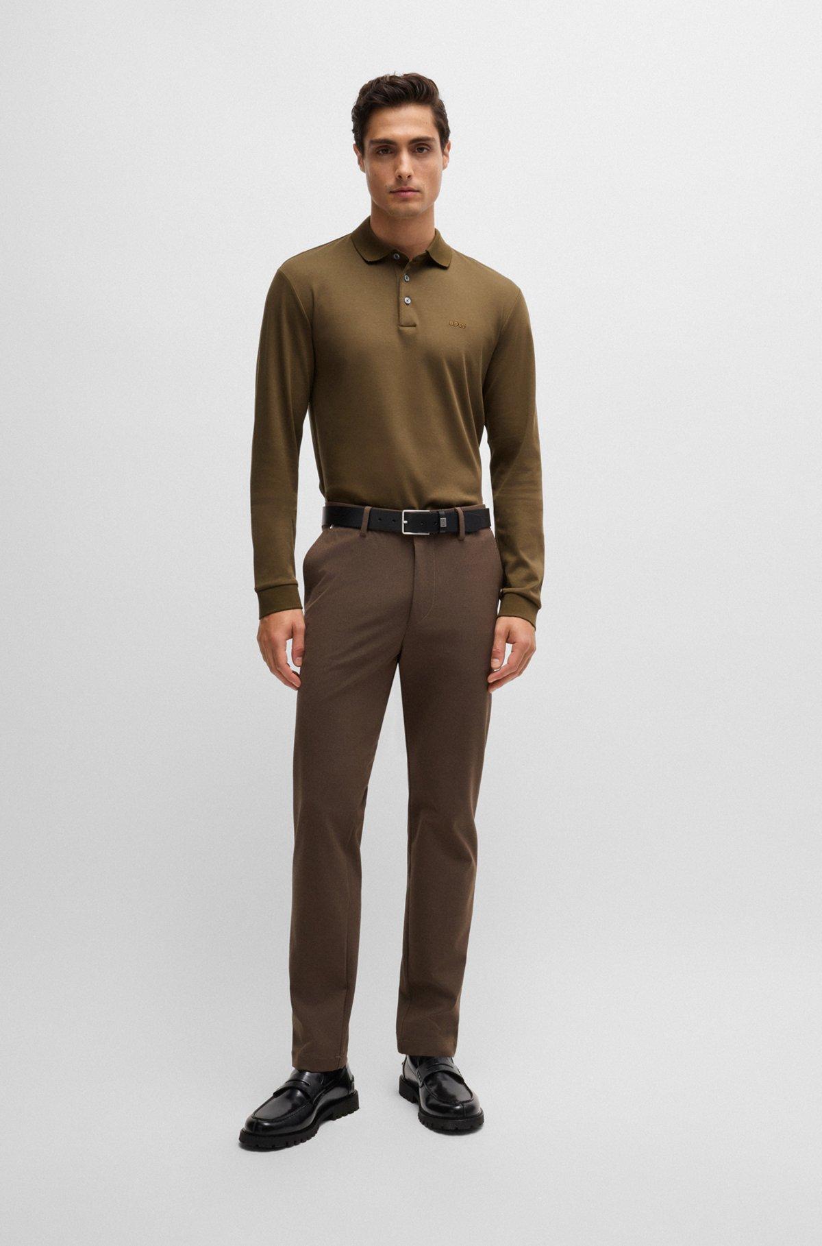 Interlock-cotton polo shirt with embroidered logo Product Image