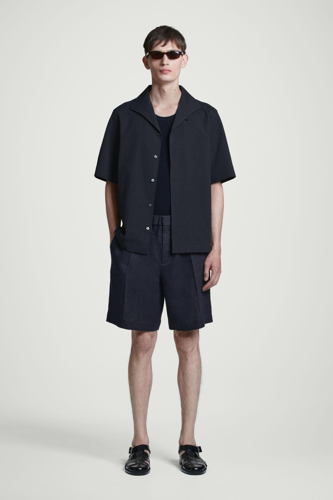 ELASTICATED LINEN SHORTS Product Image