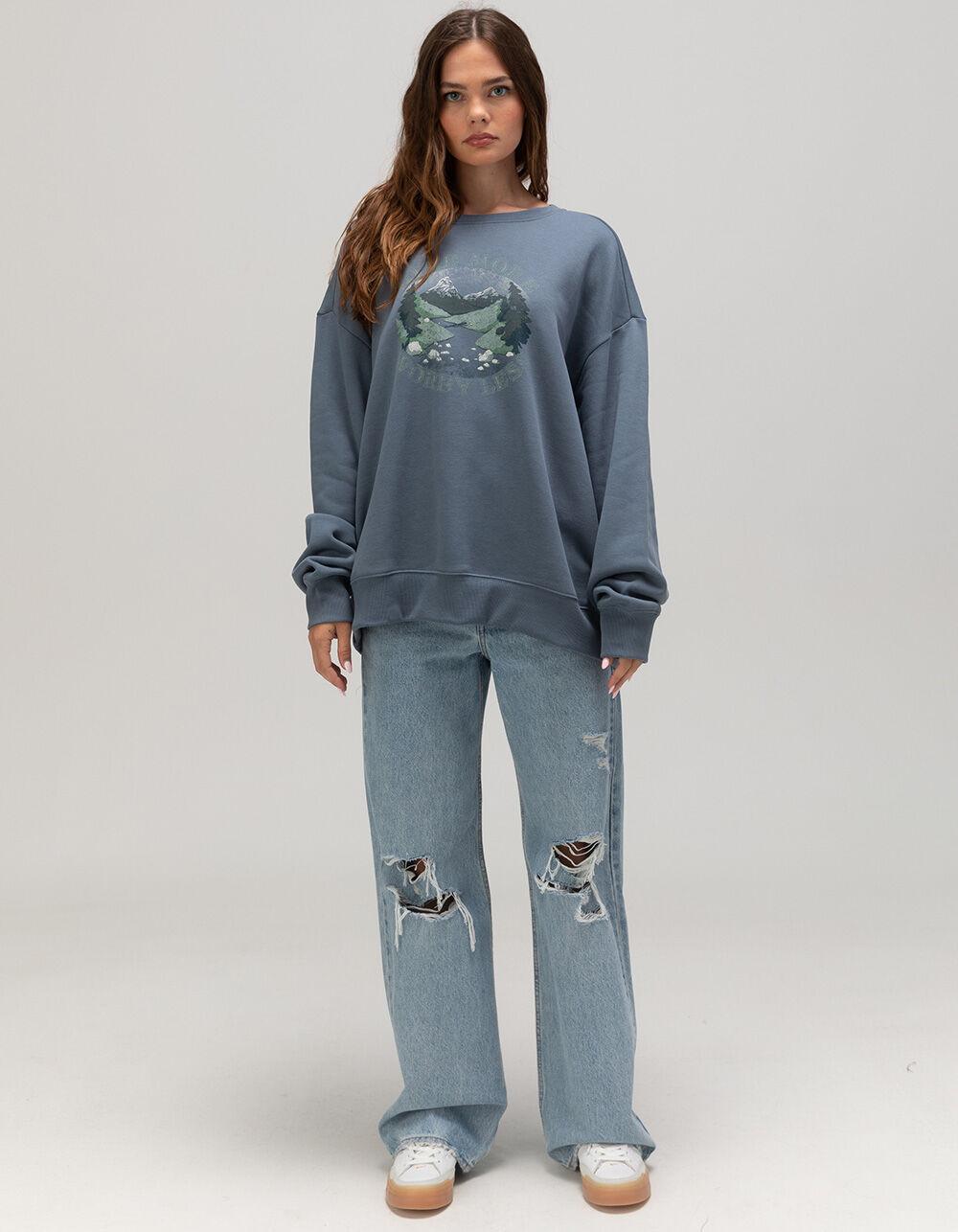 TENTREE Hike More Womens Oversized Crewneck Sweatshirt Product Image