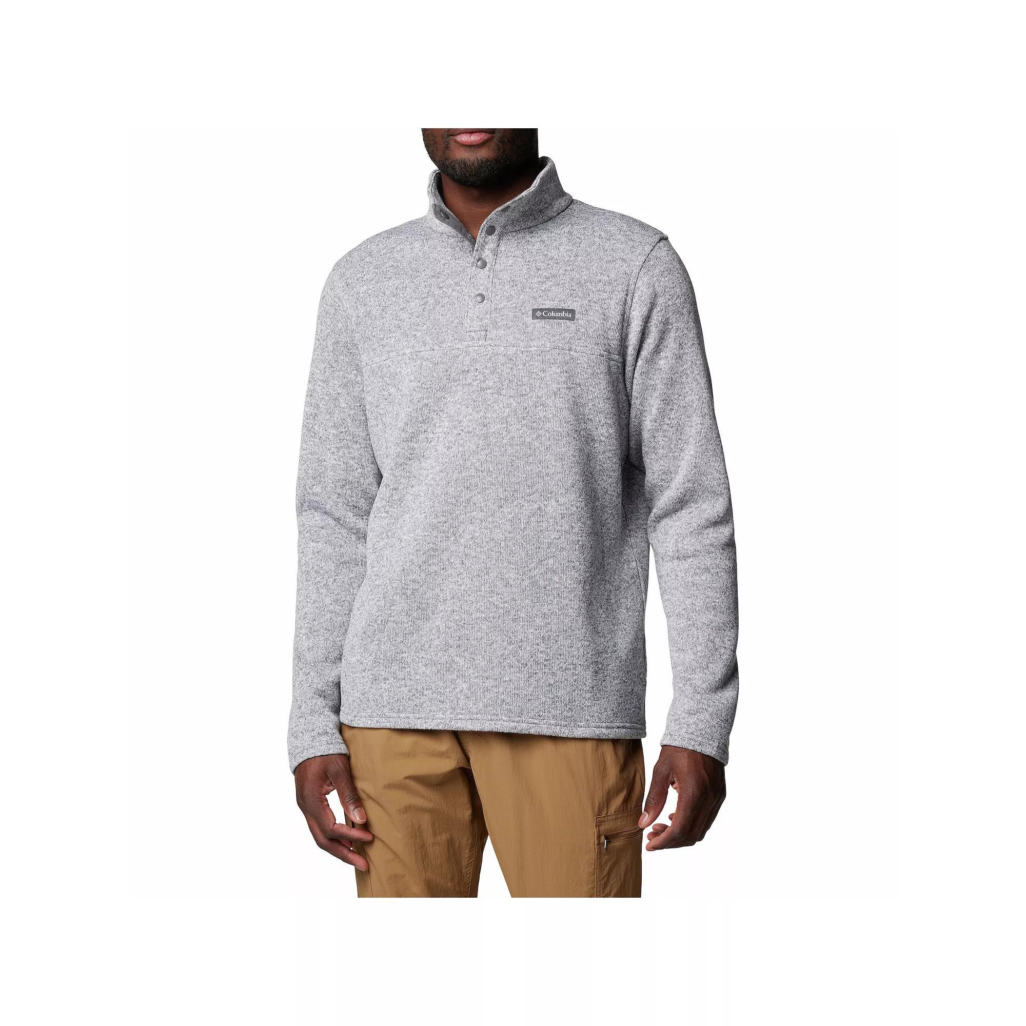 Men's Columbia Alto Pass™ Half Snap Sweater Fleece, Size: XXL, City Gray Grey Product Image