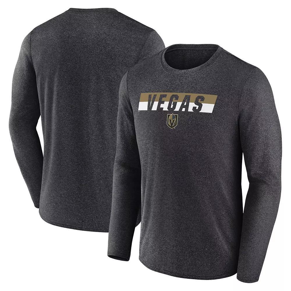 Men's Fanatics Heather Charcoal Vegas Golden Knights Transition Long Sleeve T-Shirt, Size: Large, Lvk Charco Product Image