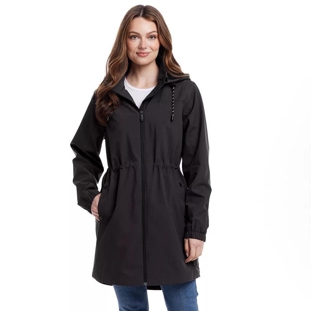 Women's Weathercast Hooded Anorak Jacket, Size: Medium, Black Product Image
