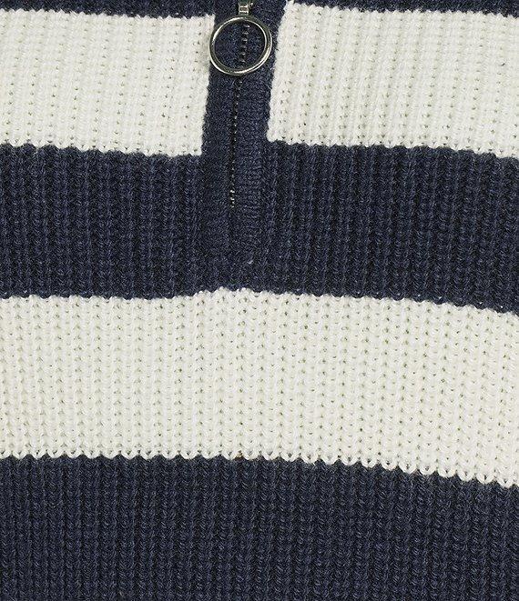 Copper Key Striped Quarter Zip Sweater Vest Product Image