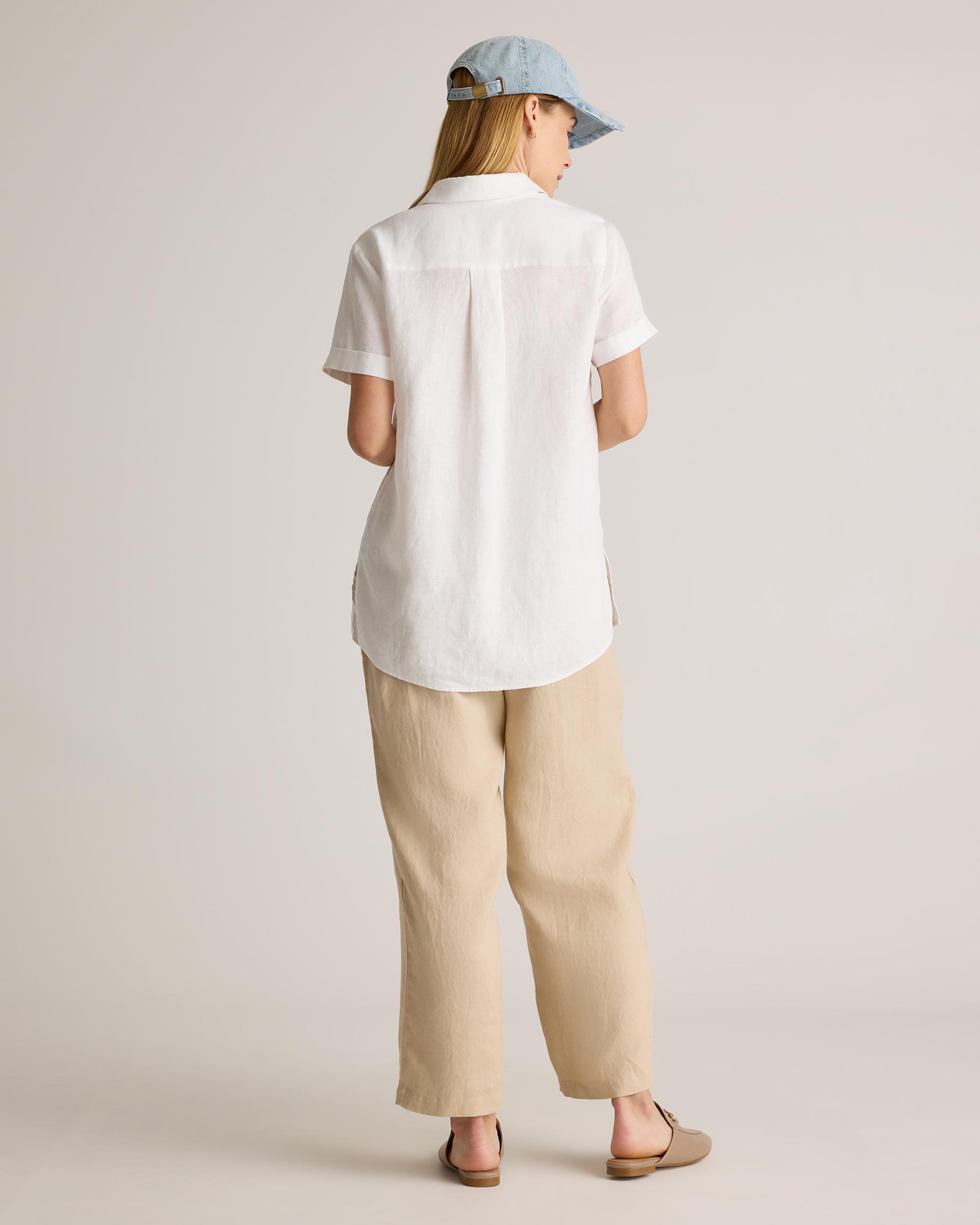 Quince | Women's 100% European Linen Maternity Camp Shirt Size XL Product Image