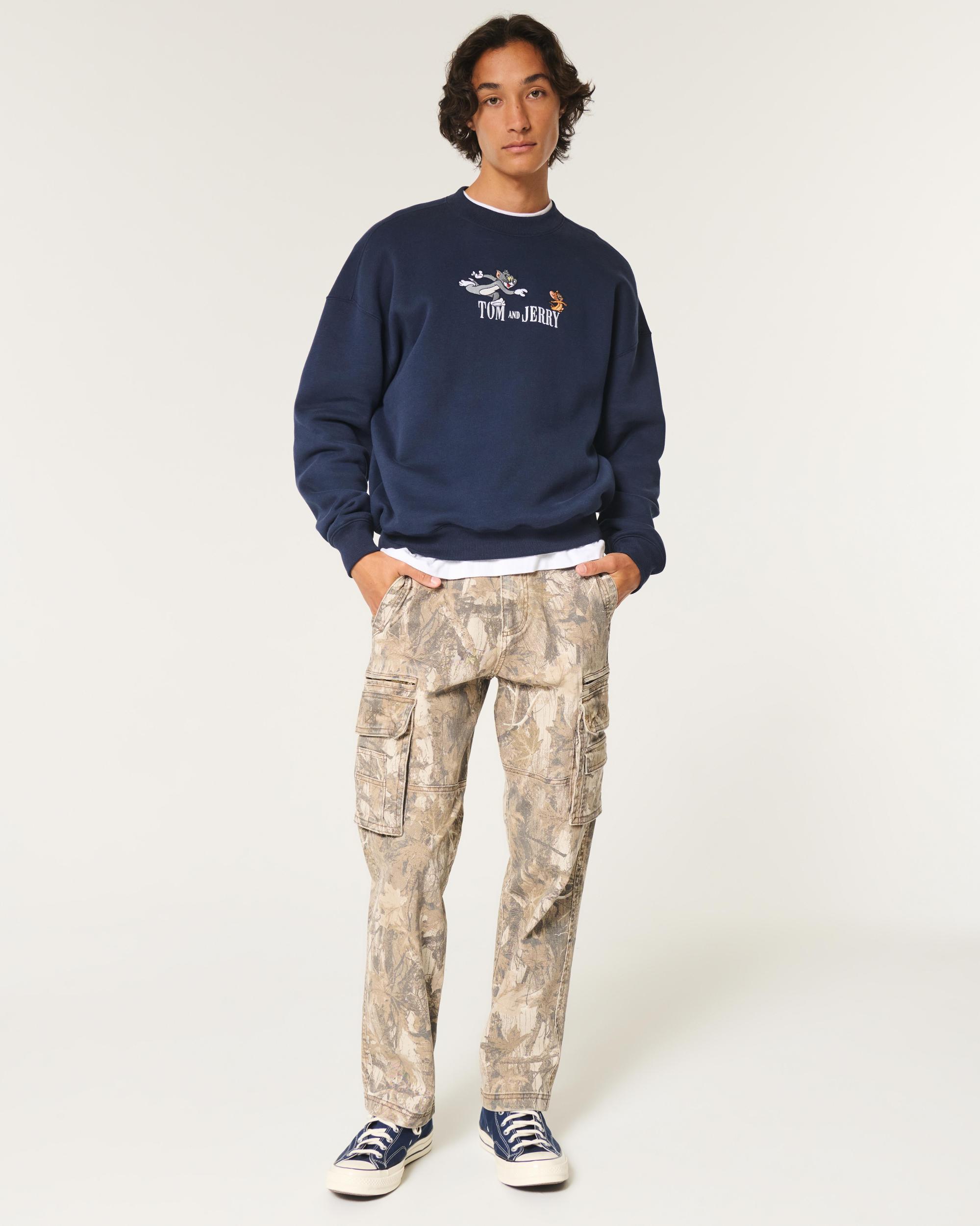 Boxy Mickey Mouse Graphic Sweatshirt Product Image
