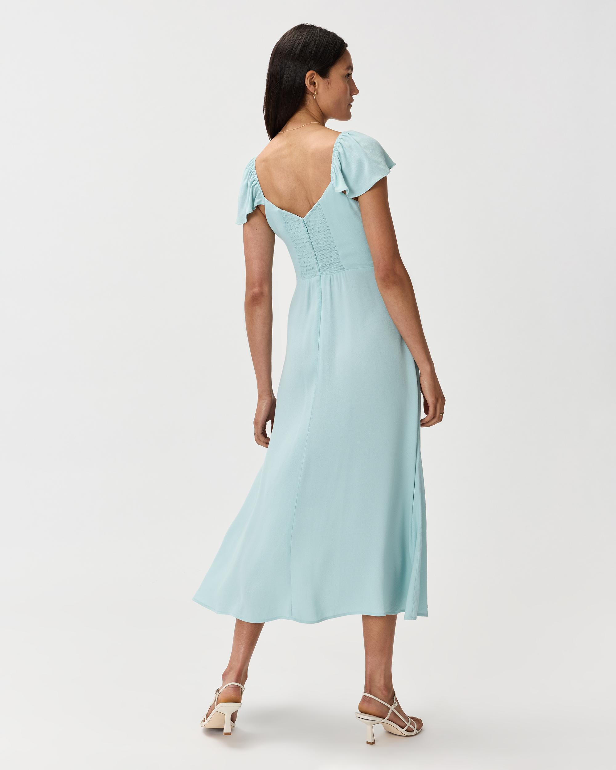 Quince | Women's Lightweight Crepe Flutter Sleeve Midi Dress Viscose Product Image