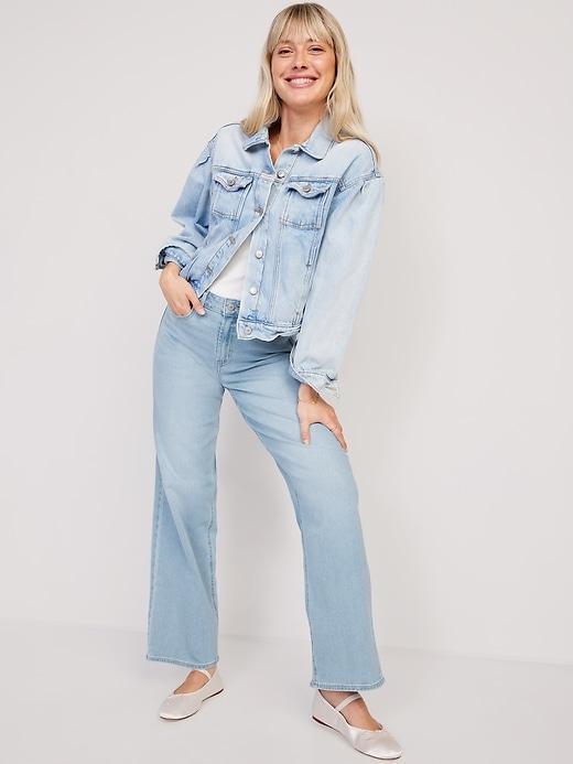 High-Waisted Wow Wide-Leg Jeans Product Image