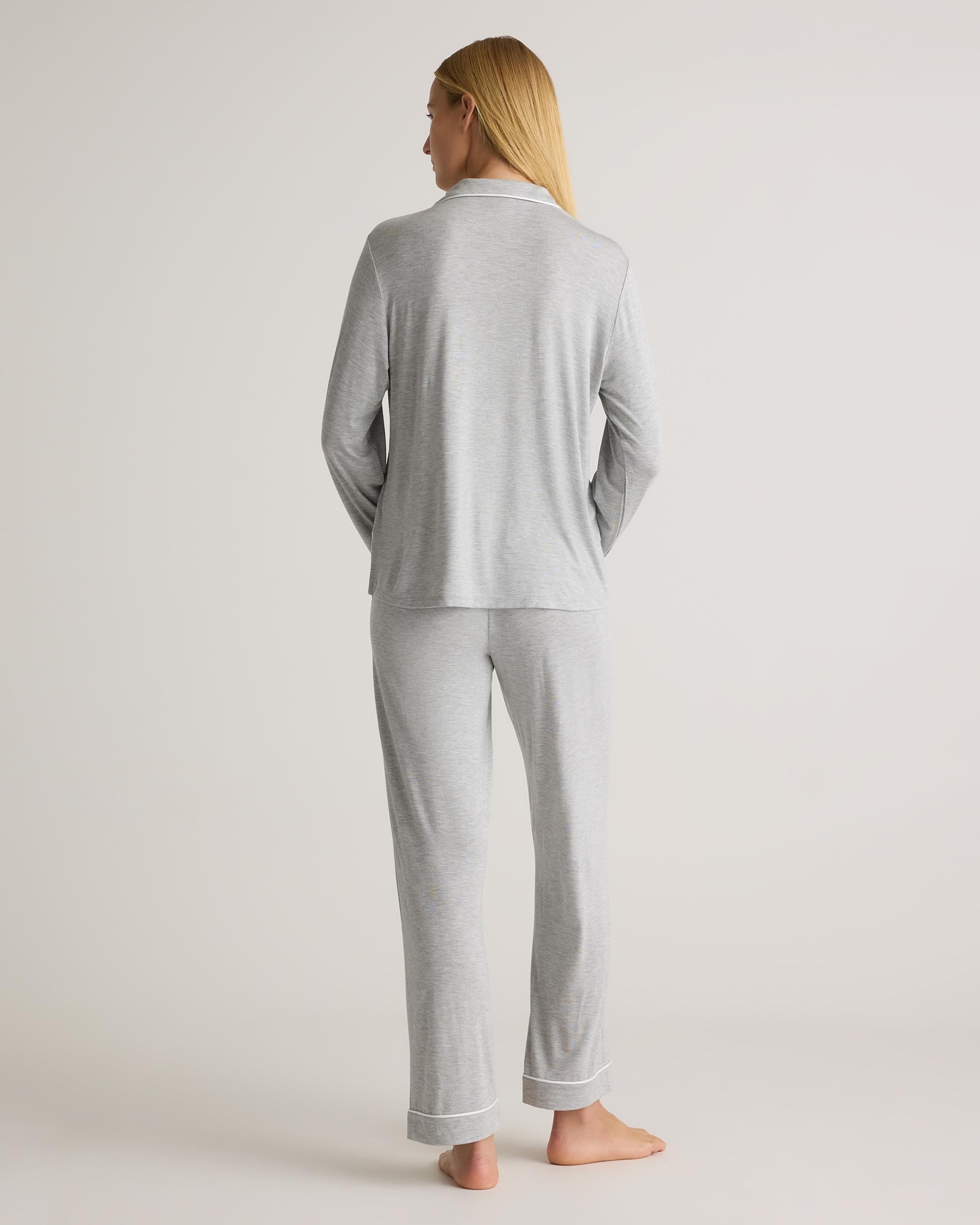 Quince | Women's Bamboo Jersey Long Sleeve Pajama Set Size XS Product Image