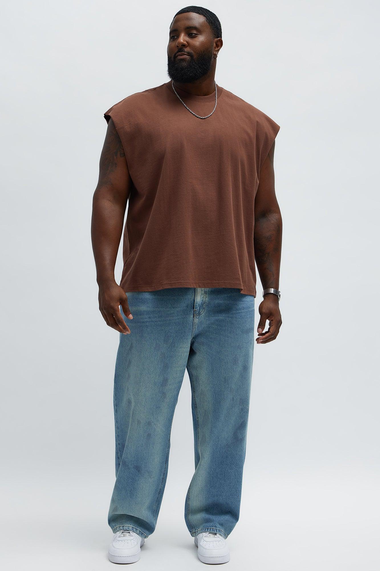 Relaxed Heavyweight Muscle Tee - Brown Product Image