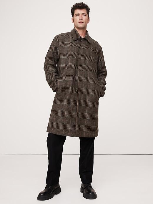 Italian Plaid Car Coat Product Image
