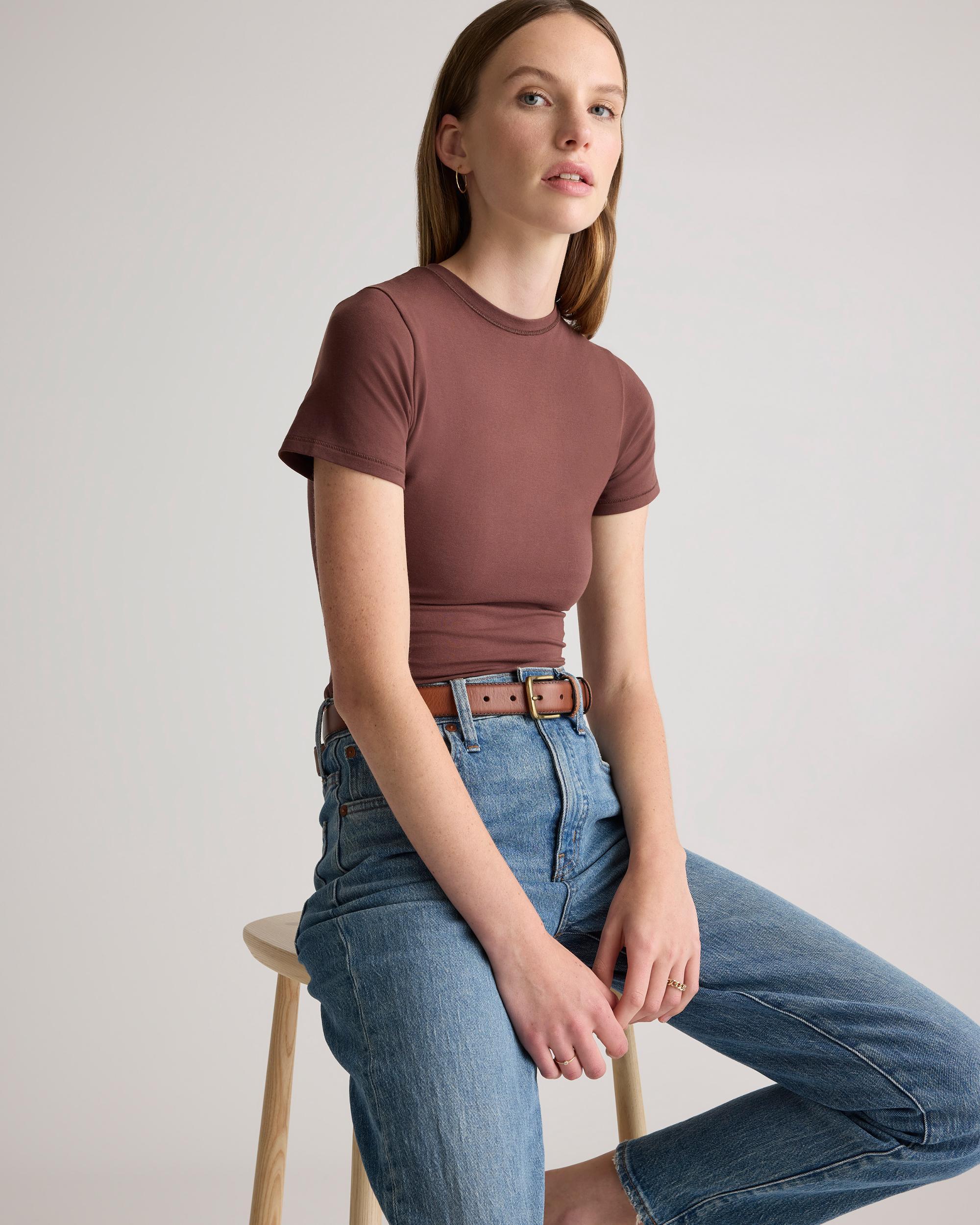 Quince | Women's Stretch Cotton Jersey Fitted T-Shirt Size XL, Organic Cotton Product Image