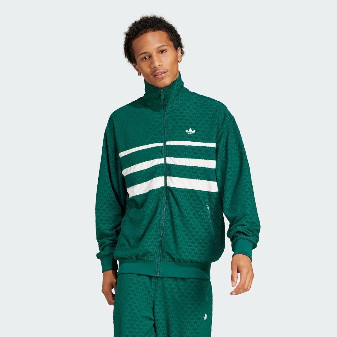 adidas Monogram Track Top Dark Brown XS Mens Product Image