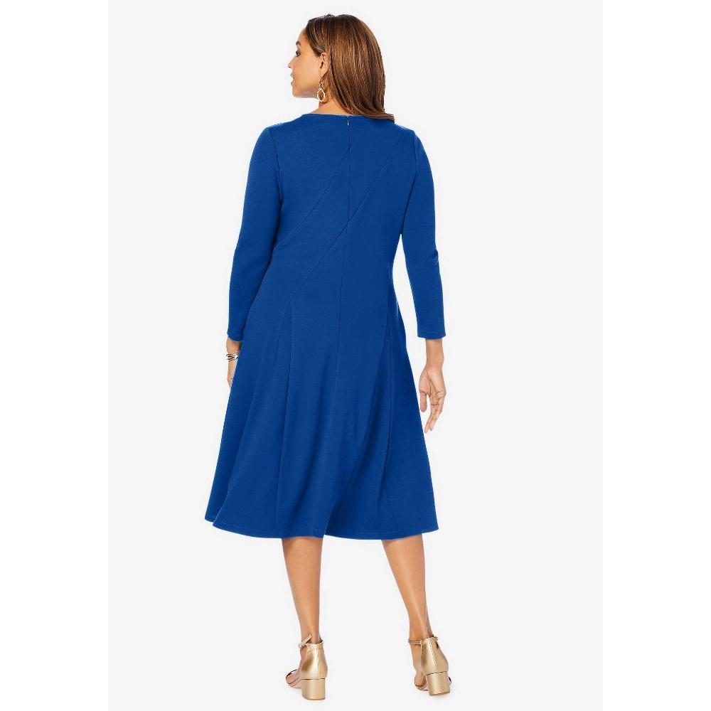 Dreams & Co. Women's Plus Size Short French Terry Zip-Front Robe - 2X, Soft Iris Product Image