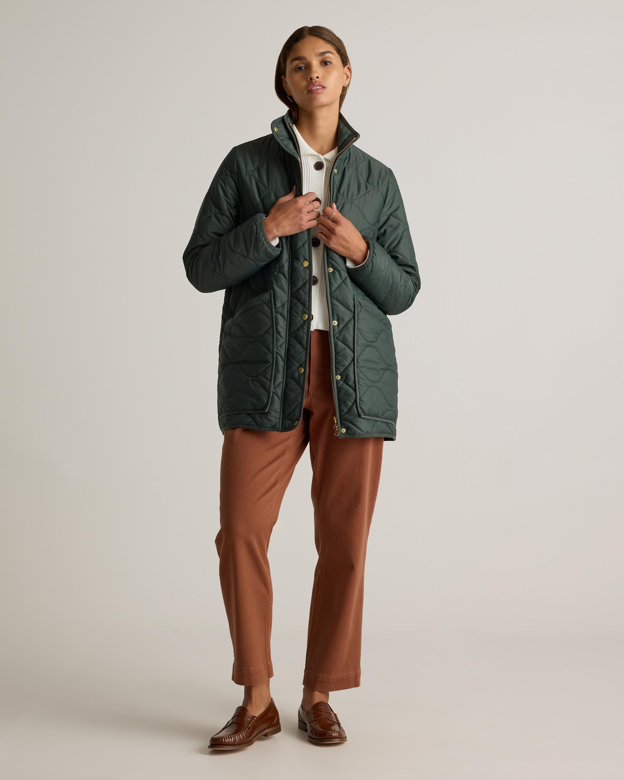Quince | Women's Featherless Quilted Long Puffer Jacket Size XL, Nylon Product Image