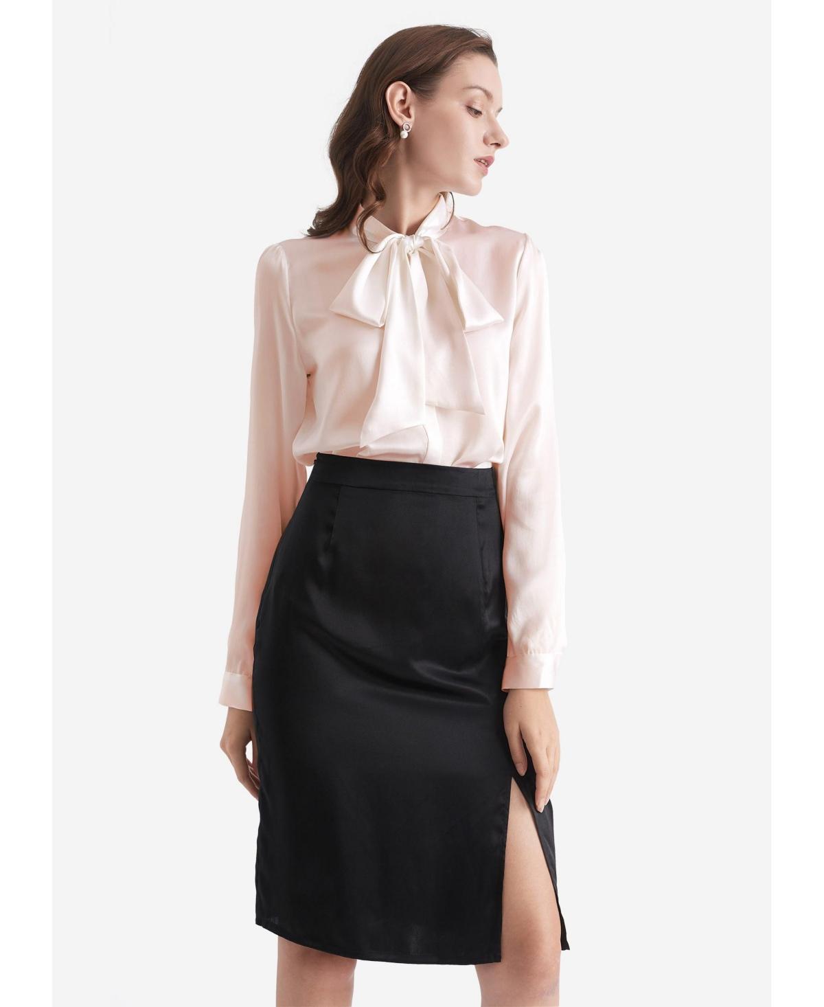 Lilysilk Womens Bow-tie Neck Silk Blouse Product Image