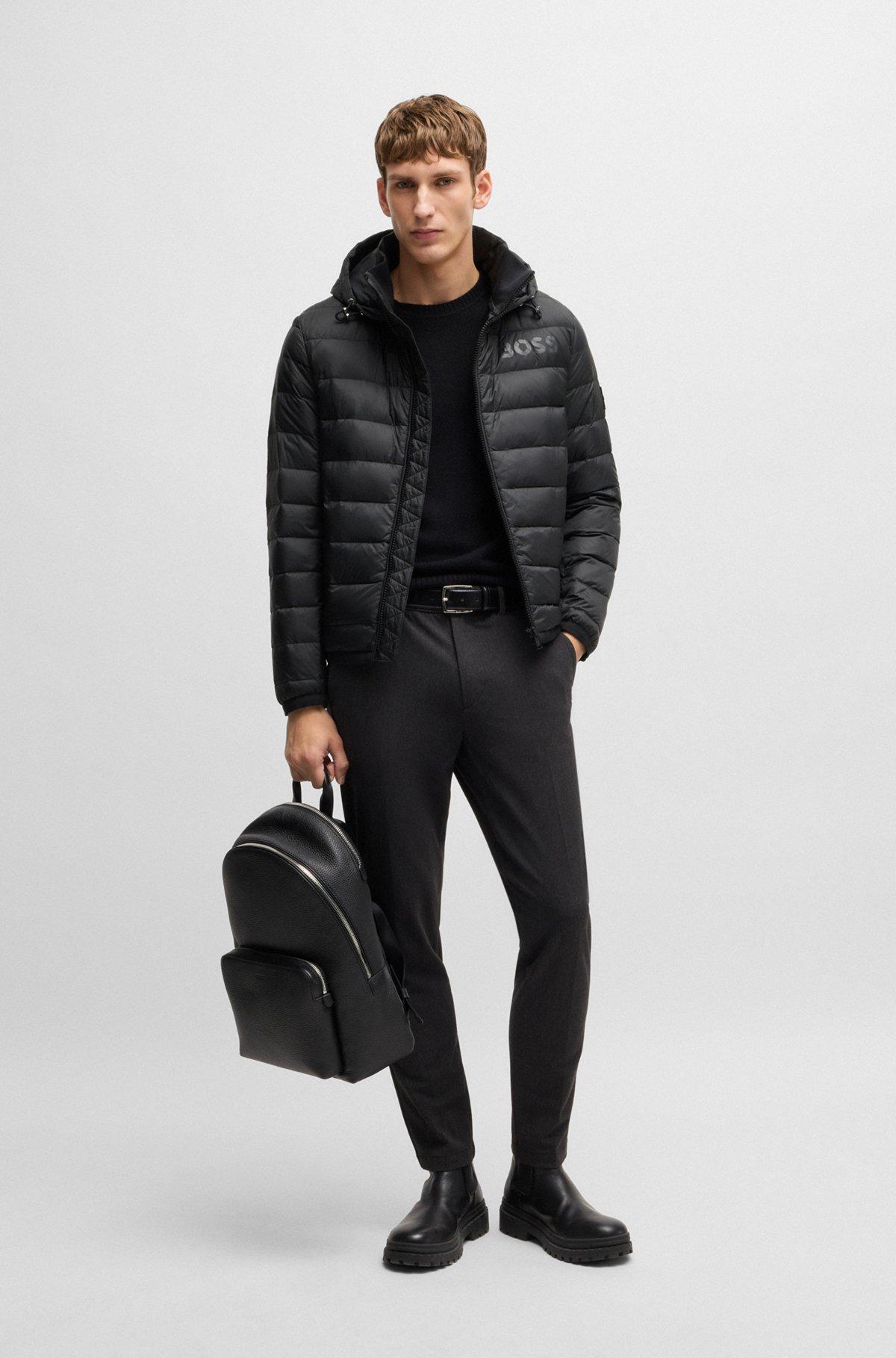 Water-repellent down jacket with tonal logo Product Image