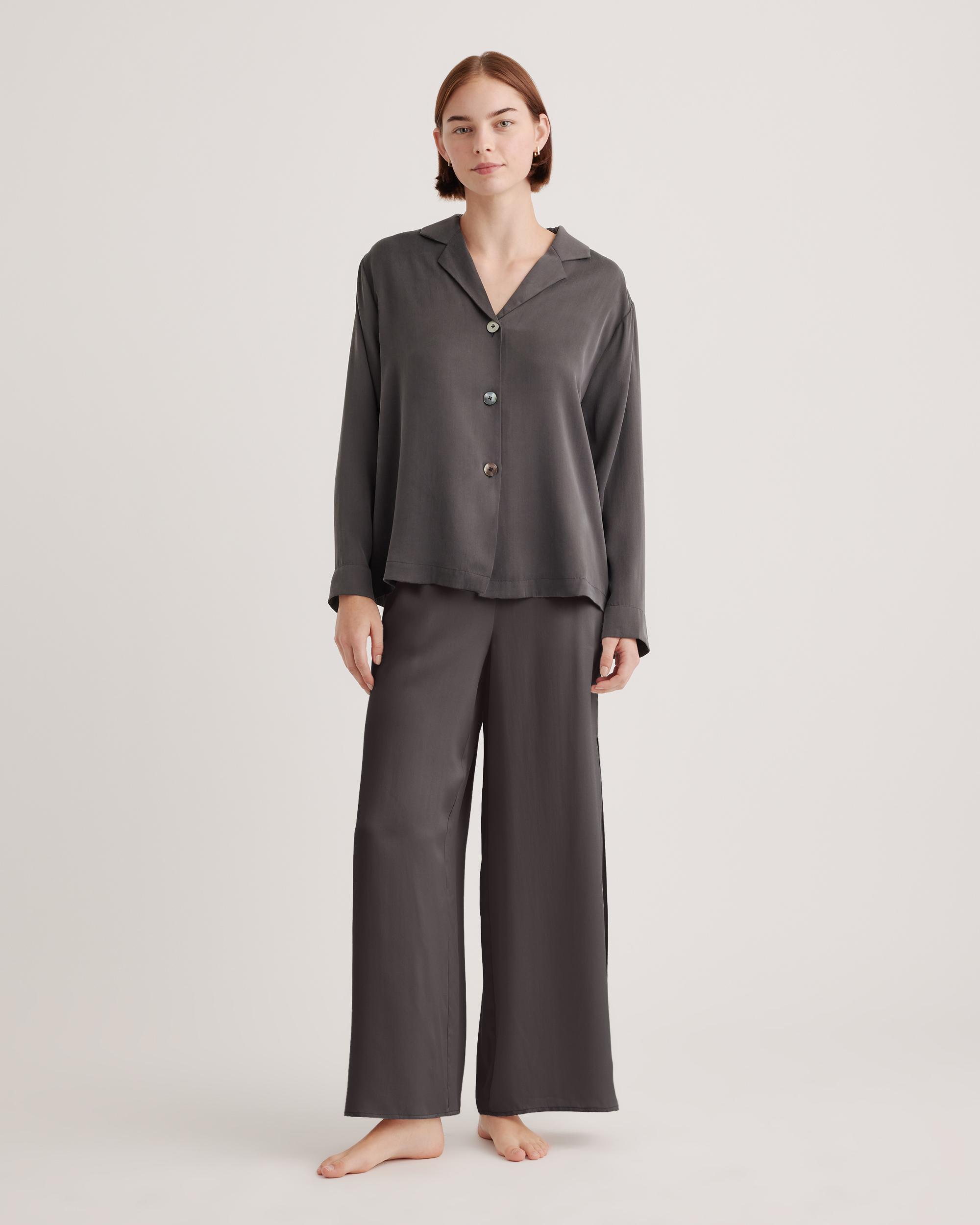 Quince | Women's Pajama Long Sleeve Top Size XL, Mulberry Silk Product Image