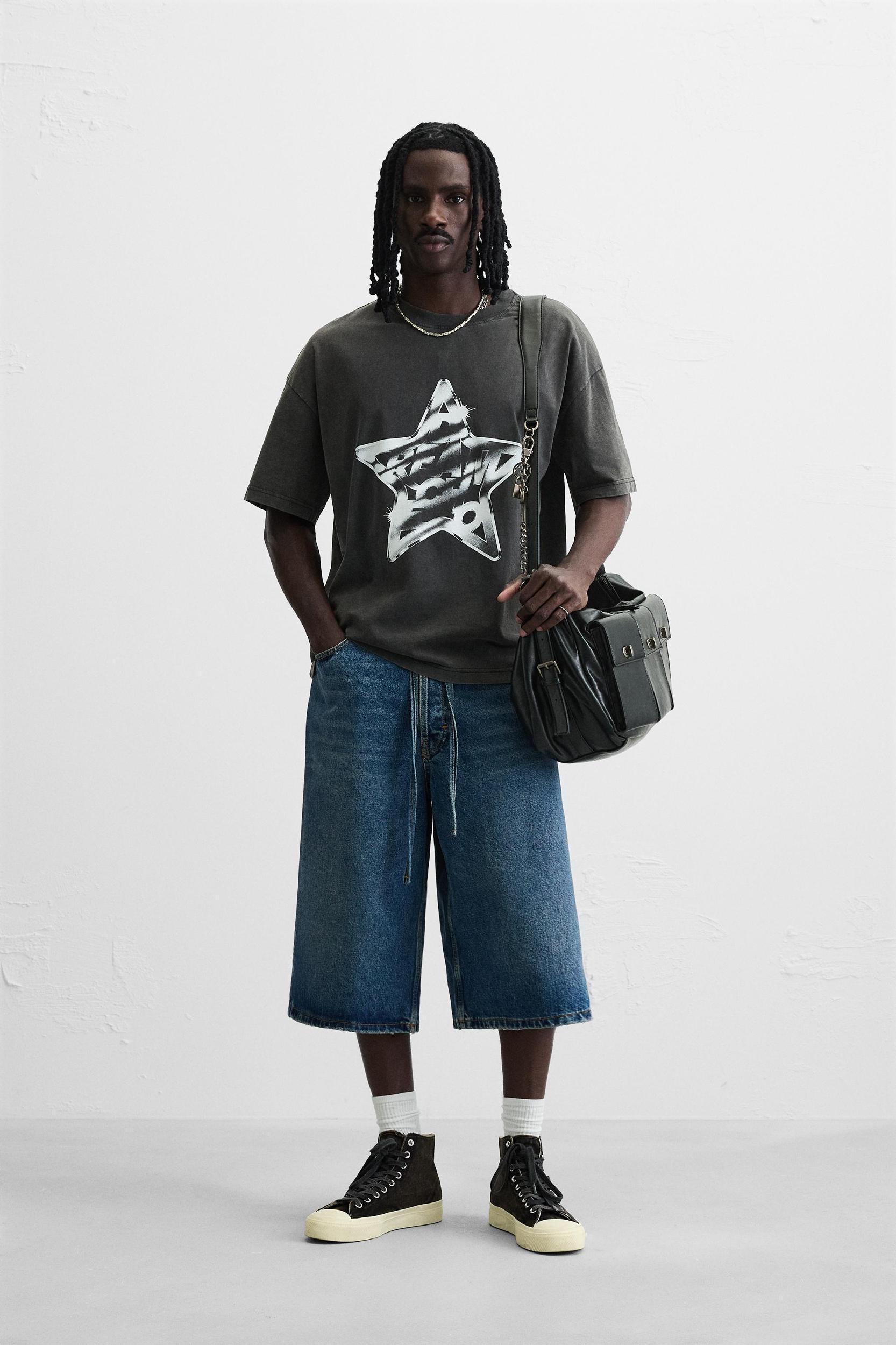 WASHED PRINT T-SHIRT Product Image