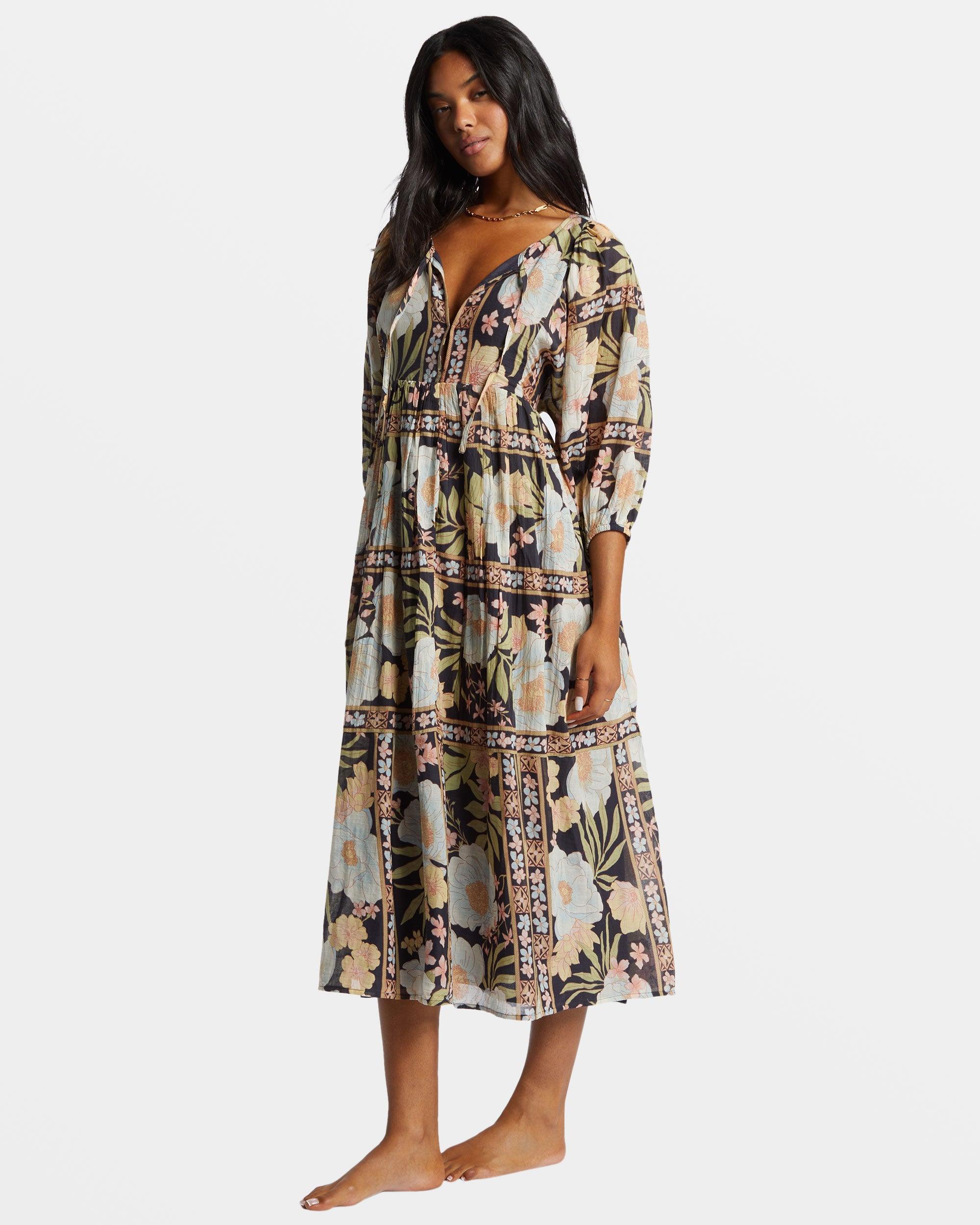 Lost Cove Midi Dress - Black Sands Female Product Image