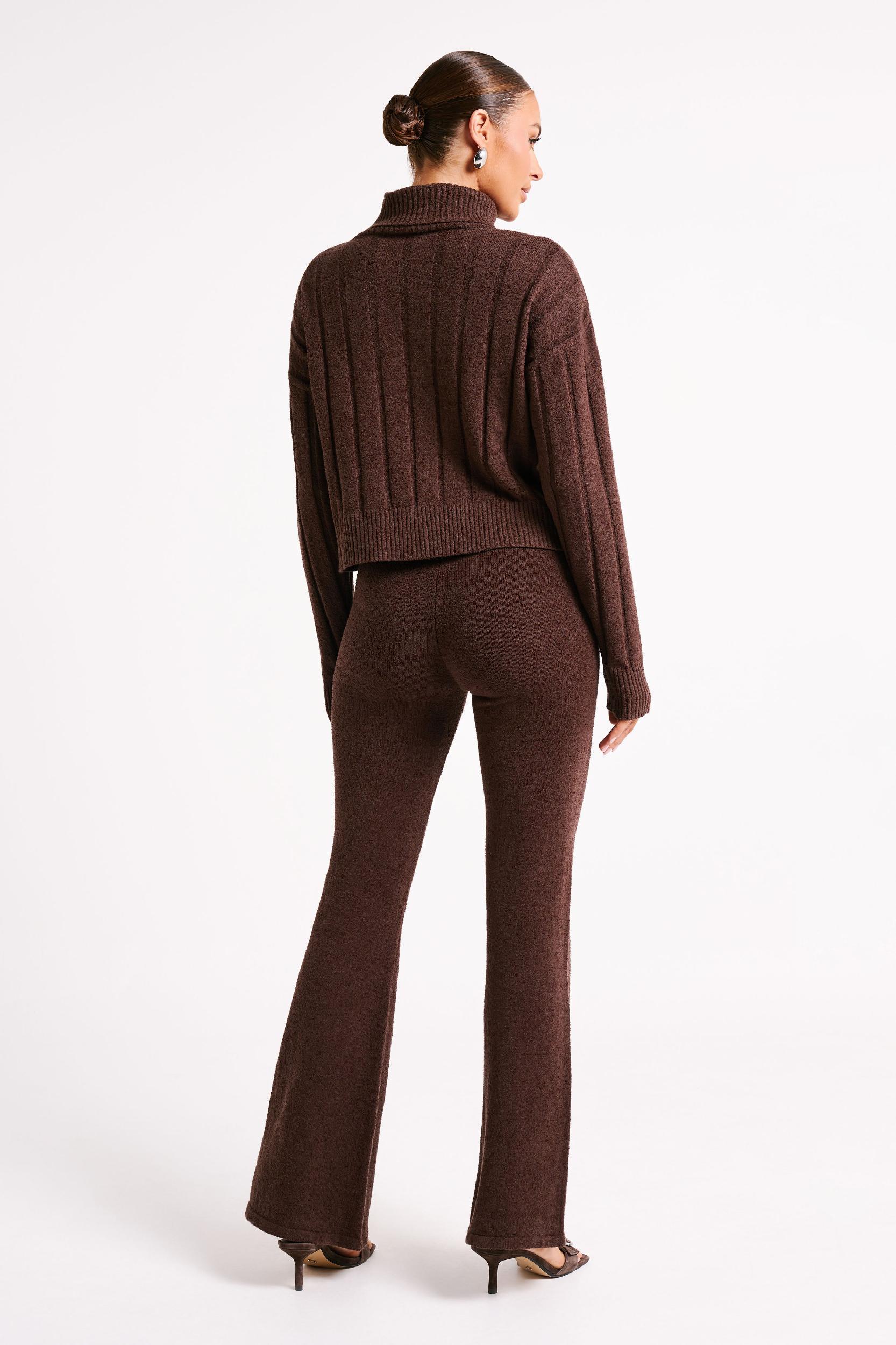 Angelina Knit Pants - Chocolate Product Image
